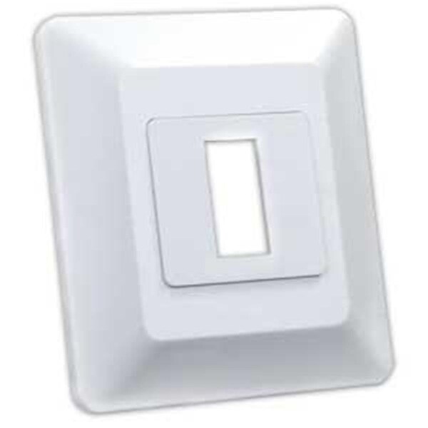 Jr Products JR PRODUCTS 13605 Single Switch Base And Bezel - White J45-13605 - main